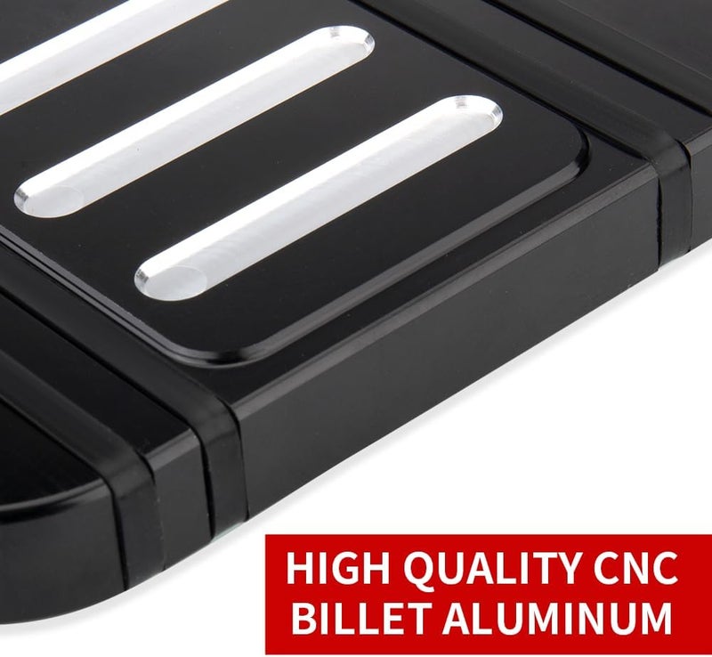 KICRY Brake Pedal Cover Compatible with Harley softail Heritage Springer Fit Fat Boy Deluxe FLSTN Road King FLHR Road Glide FLTR Pads Cover (D-Black Kit) - Image 2